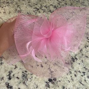 Pink Nordstrom fascinator headband.